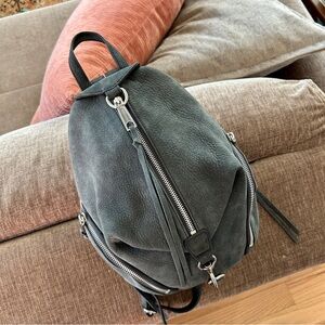 Rebecca Minkoff Charcoal Grey Leather Backpack Purse Julian Medium